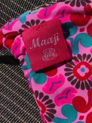 Maaji Pink Reversible Tie Strap Bikini M thumbnail 7