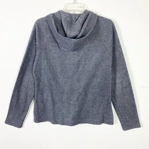 Gap Women’s Grey Terry Fleece Zip Up Lightweight Hooded Jacket Size M thumbnail 2