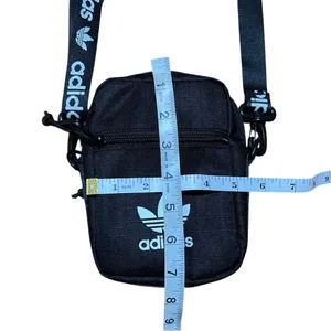 Adidas Originals Trefoil Festival Crossbody Bag Black Logo Webbed Strap Pouch thumbnail 5