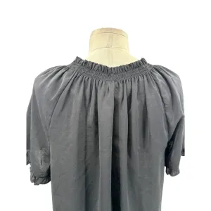 Current Air Los‎ Angeles Black Ruffle Short Sleeve Blouse Size Small thumbnail 8