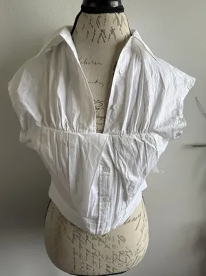 Akira Cotton Blend white Zip At the Back size‎ small Corset thumbnail 1