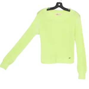 Hollister Sweater Y2K Preppy 90s Streetwear Indie Sleaze Casual Neon Green XS thumbnail 6