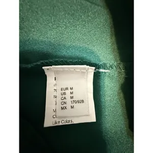 Dress to Success Halter Top Lounging Dress Maxi Women's M Green Satin Open Skirt thumbnail 3