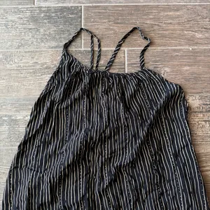 Urban Outfitters Silence Noise Black Striped Wide Leg Jumpsuit thumbnail 4