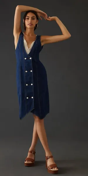 Pilcro Denim Vest Midi Dress thumbnail 1