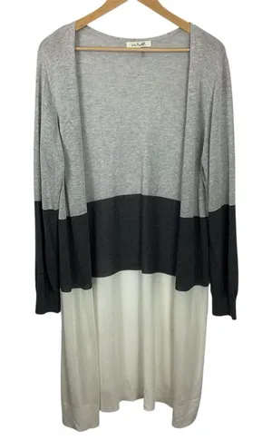 Simply Noelle Longline Colorblock Cardigan Size L/XL thumbnail 1