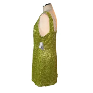 Marc New York Andrew Marc Lime Green Sequin Mini Dress Women's Size 14 NWT thumbnail 2