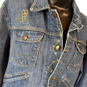 Wrangler Owl Embroidered Jean Trucker Jacket Vintage 70’s thumbnail 6