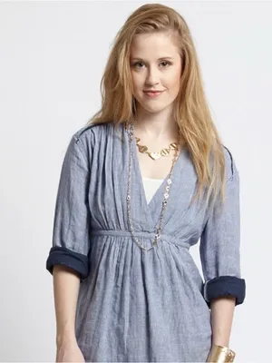Free People All Who Wander Tunic Top Blue Striped Medium thumbnail 4