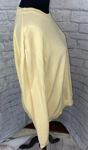 XLG Women Sweatshirt cotton blend Crewneck Longsleeve yellow thumbnail 5
