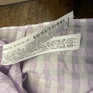 Zara Cropped Lilac Gingham Shoulder Padded Poplin Shirt thumbnail 6