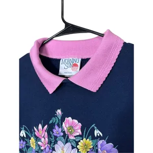 Vintage Morning Sun 90s Grandmacore Flower Print‎ Crewneck Sweatshirt Large thumbnail 6