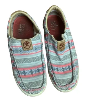 Twisted X Hooey size 8.5 m slip on shoe loper western atec striped casual hey thumbnail 1