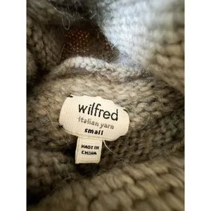 Wilfred Aritzia Alpaca blend Cowl Neck Oversized Ombre Beige Grey Sweater Small thumbnail 2