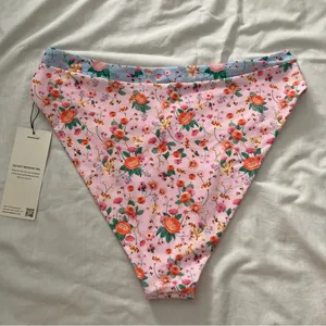 NWT Blackbough Valentina High Waist Floral Bikini Bottoms Size XL Pink thumbnail 7