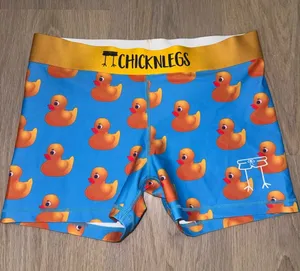 ChicknLegs Women’s Rubber Duck Pattern Athletic Shorts thumbnail 1