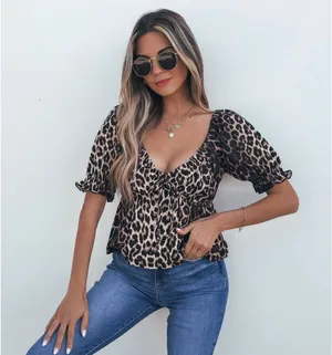 Magnolia by together animal print babydoll top thumbnail 3