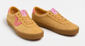 NEW VANS Trainers Vans Women Sport Low Gum Multi Yellow Suede Leather 9 thumbnail 1