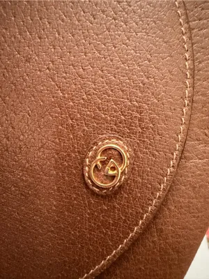 Gucci Vintage Accessory Collection Leather Envelope Pouch with Gold Logo thumbnail 7