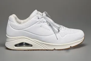Skechers Uno Shimmer Away White Sneakers Women's Size 10 thumbnail 1