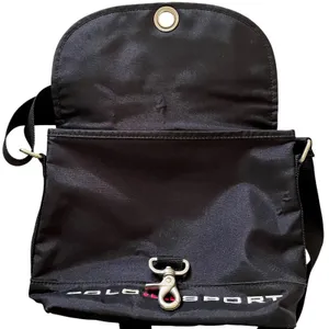 Polo Sport Ralph Lauren Vintage Black Nylon Unisex Messenger Bag Crossbody thumbnail 7