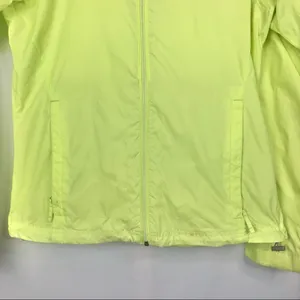 Columbia Bright Neon Yellow Green Packable‎ Lightweight Rain Jacket M thumbnail 4