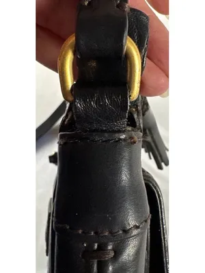 Dooney & Bourke Classic Black Leather Crossbody Bag thumbnail 6