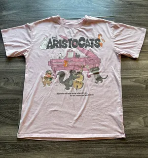 Disney Light Pink Logo Tee M thumbnail 1