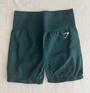 Gymshark Seamless High-Waist Bike Shorts — Teal Green thumbnail 1