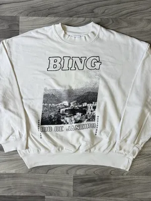 Anine Bing Jaci Sweatshirt Rio De Janeiro Size Large thumbnail 2