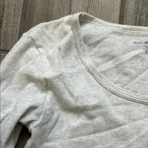 Brandy Melville Light Beige Long Sleeve Top thumbnail 3