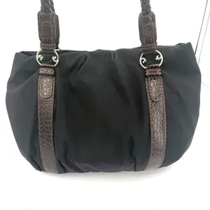 Brighton Black & Brown Leather Rhianna Nylon Shoulder Bag Handbag thumbnail 8