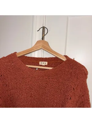 POL Boutique $79 Woman’s L Cable Chunky Knit Sweater Size L Cozy Style: FST296 thumbnail 5