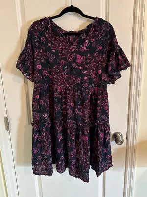 the Ulla Johnson Fawn Tiered Ruffle Cotton Mini Dress Size 10 thumbnail 1