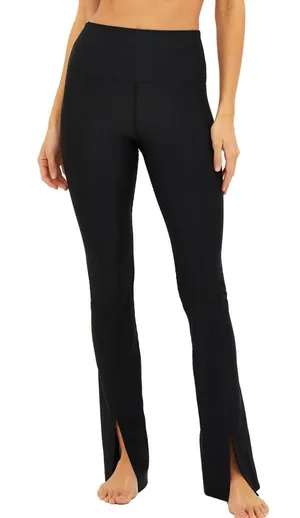 Beach Riot Alani Black Ribbed Flare Leggings High Rise Yoga Pants Size‎ Medium thumbnail 1