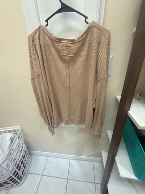 We The Free Monterey Waffle Knit Split-Neck Slouchy Top thumbnail 5