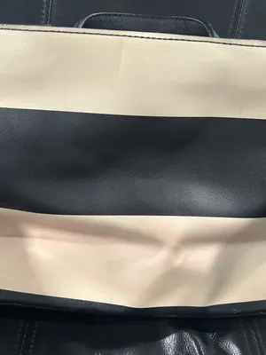 kate spade Black and Cream Striped Tote see pics for flaws on cream section thumbnail 8
