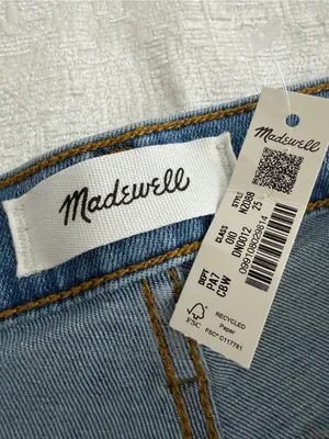 Madewell The Stretch Flare Crop Jeans High Rise Blue Size 25 NWT thumbnail 6