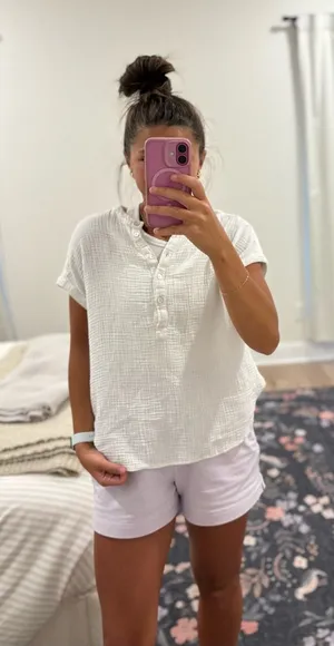 Faherty Dream Cotton Desmond Top Size Small thumbnail 1