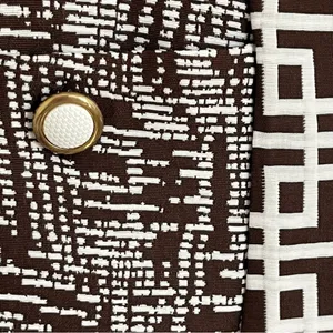 NWT Women's Julian Taylor Brown‎ White Geometric Pattern Shift Dress Size 6 thumbnail 3