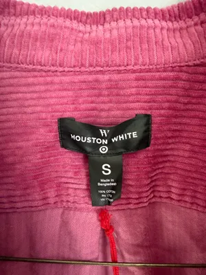 Pink corduroy button up shacket thumbnail 2