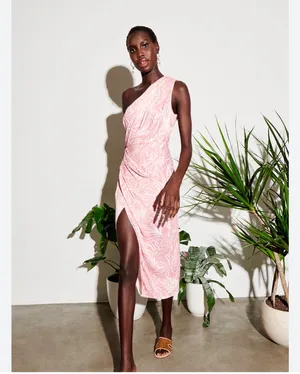 Saylor Emiliana One Shoulder Midi Dress thumbnail 2