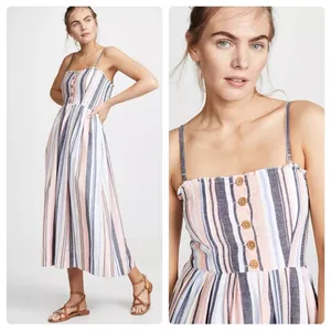 Free People Multicolour Lilah Cotton Pleated Tube Maxi Dress‎ Small Boho Summer thumbnail 2