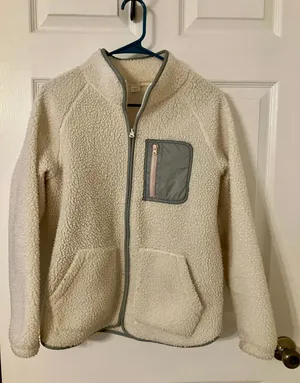 Old Navy White Sherpa Coat thumbnail 1