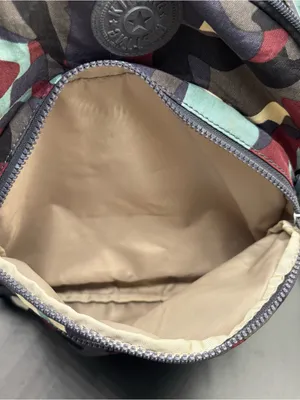 Kipling Paola Mini Backpack Camo‎ Tonal Design Compact Lightweight Blue Gray thumbnail 8