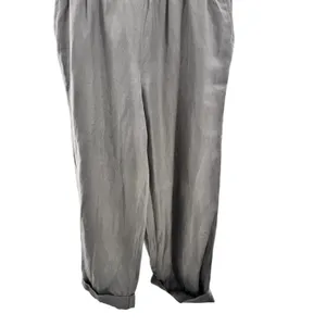 Ali Ro Women's Jumpsuit‎ 8 Gray Pockets Silk Linen Oversized Lagenlook Relaxed thumbnail 3