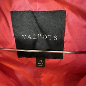 Talbots Quilted Down Filled Puffer Jacket M Mock‎ Neck Pocket Pink Packable thumbnail 3