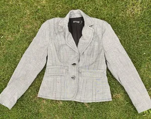 7th Ave NY sz 2 gray Blazer jacket career thumbnail 1