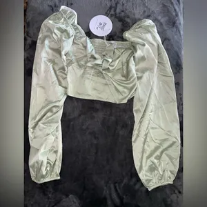 Princess Polly Estee Top in Green Size 6 New with tag thumbnail 5