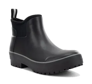 Chooka Everyday Neoprene Ankle Rain Boot Black thumbnail 1